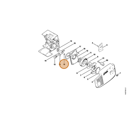 STIHL part 0000-958-0504 — IPL diagram snippet (6x zoom, amber highlight)