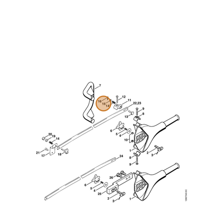 STIHL part 0000-958-0600 — IPL diagram snippet (6x zoom, amber highlight)