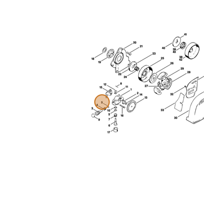 STIHL part 0000-958-0701 — IPL diagram snippet (6x zoom, amber highlight)