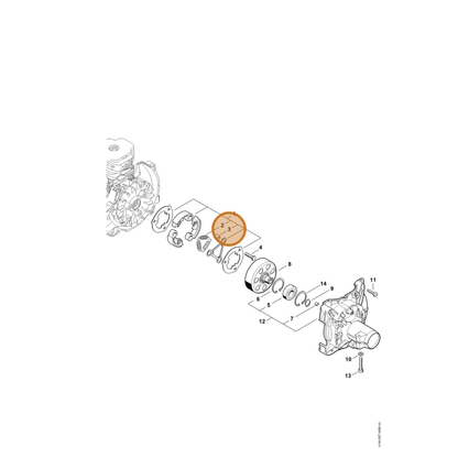 STIHL part 0000-961-0800 — IPL diagram snippet (6x zoom, amber highlight)