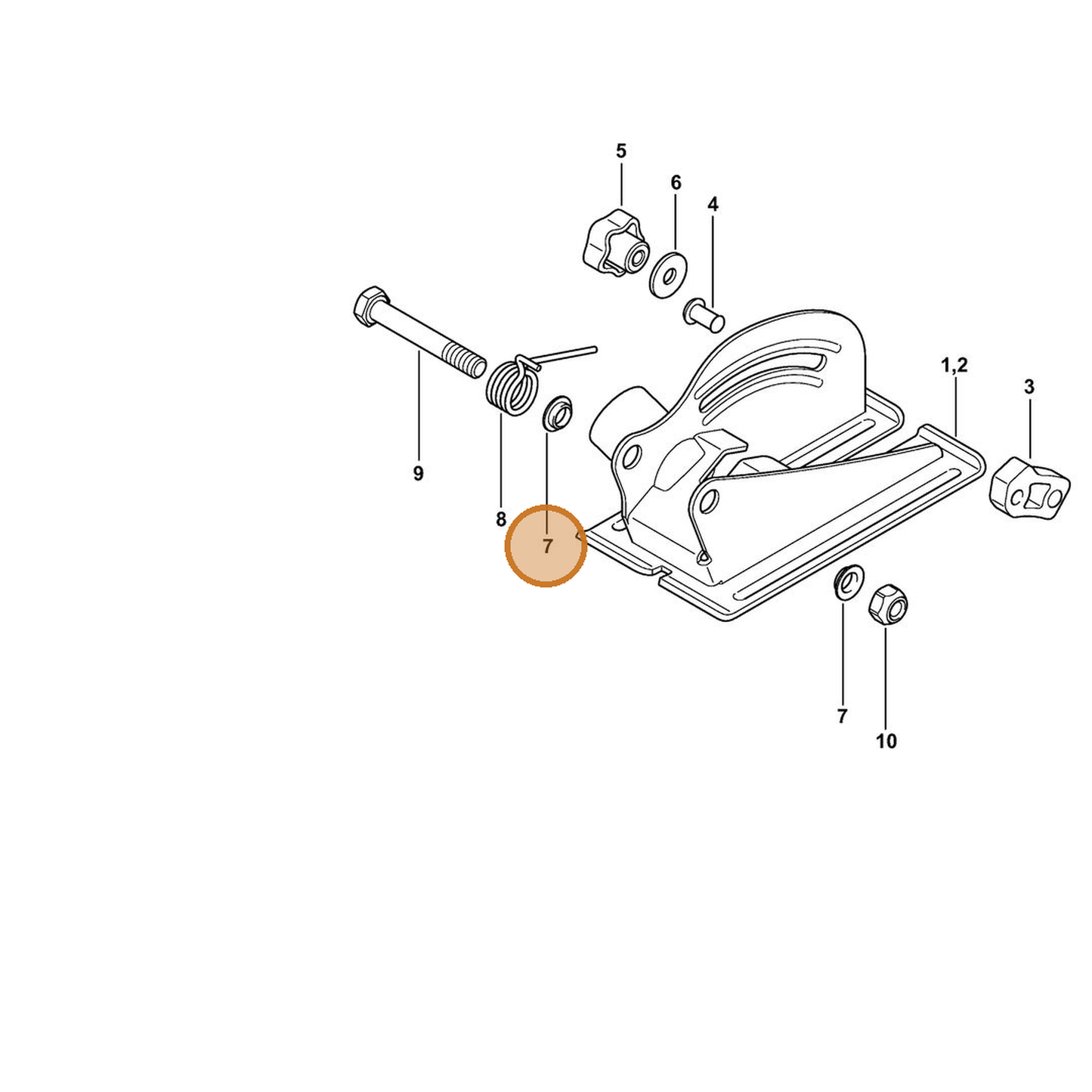 STIHL part 0000-963-0906 — IPL diagram snippet (6x zoom, amber highlight)