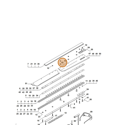 STIHL part 0000-963-1303 — IPL diagram snippet (6x zoom, amber highlight)