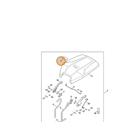 STIHL part 0000-967-1012 — IPL diagram snippet (6x zoom, amber highlight)