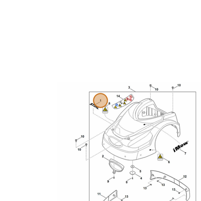 STIHL part 0000-967-6703 — IPL diagram snippet (6x zoom, amber highlight)