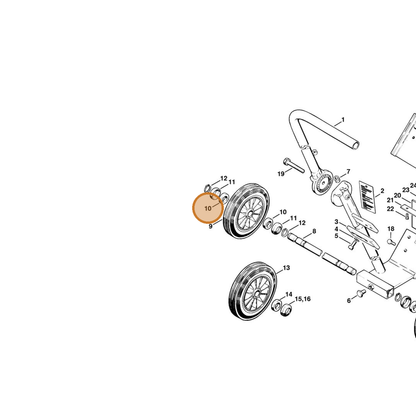 STIHL part 0000-988-1900 — IPL diagram snippet (6x zoom, amber highlight)