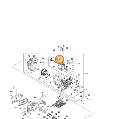 STIHL part 0000-988-5224 — IPL diagram snippet (6x zoom, amber highlight)