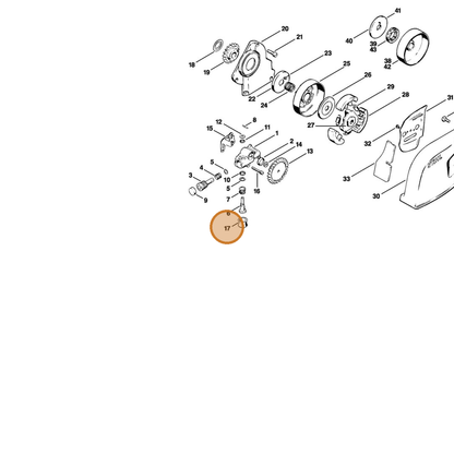 STIHL part 0000-989-0401 — IPL diagram snippet (6x zoom, amber highlight)
