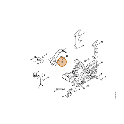 STIHL part 0000-989-0602 — IPL diagram snippet (6x zoom, amber highlight)
