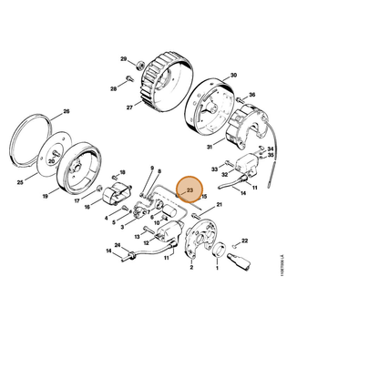 STIHL part 0000-989-0804 — IPL diagram snippet (6x zoom, amber highlight)