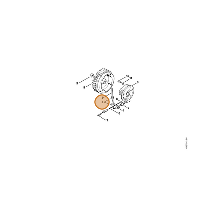 STIHL part 0000-989-0816 — IPL diagram snippet (6x zoom, amber highlight)