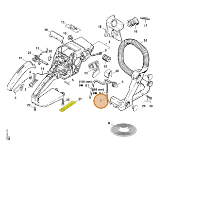 STIHL part 0000-997-0229 — IPL diagram snippet (6x zoom, amber highlight)