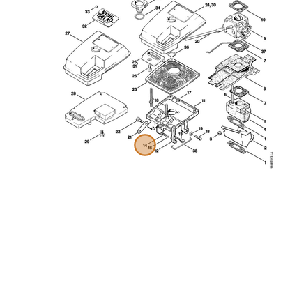 STIHL part 0000-997-0326 — IPL diagram snippet (6x zoom, amber highlight)