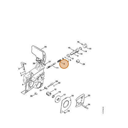STIHL part 0000-997-0928 — IPL diagram snippet (6x zoom, amber highlight)