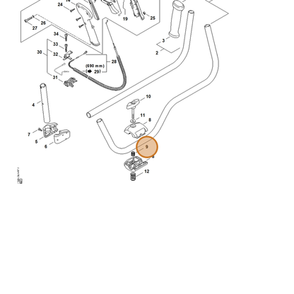 STIHL part 0000-997-1304 — IPL diagram snippet (6x zoom, amber highlight)
