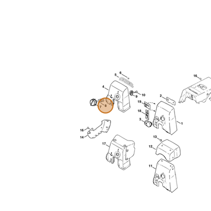 STIHL part 0000-997-1335 — IPL diagram snippet (6x zoom, amber highlight)