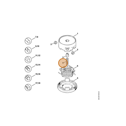 STIHL part 0000-997-1601 — IPL diagram snippet (6x zoom, amber highlight)