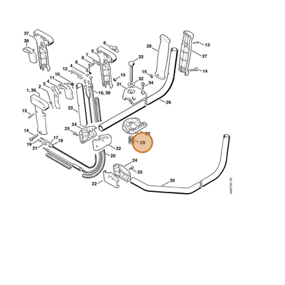 STIHL part 0000-997-1701 — IPL diagram snippet (6x zoom, amber highlight)