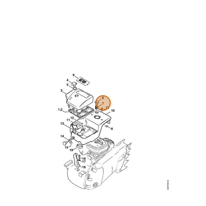 STIHL part 0000-997-1705 — IPL diagram snippet (6x zoom, amber highlight)