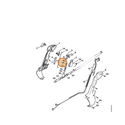 STIHL part 0000-997-2012 — IPL diagram snippet (6x zoom, amber highlight)