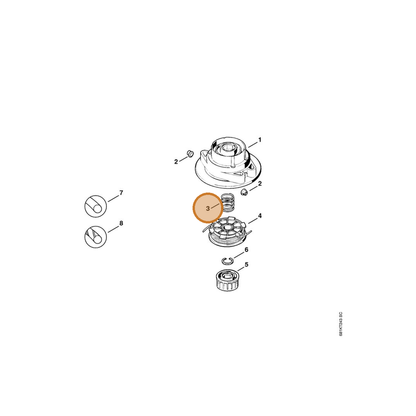 STIHL part 0000-997-3100 — IPL diagram snippet (6x zoom, amber highlight)