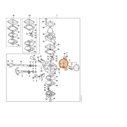 STIHL part 0000-997-3101 — IPL diagram snippet (6x zoom, amber highlight)