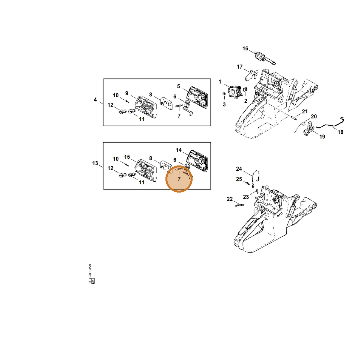 STIHL part 0000-997-5505 — IPL diagram snippet (6x zoom, amber highlight)