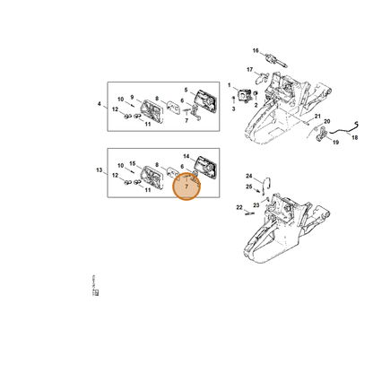 STIHL part 0000-997-5505 — IPL diagram snippet (6x zoom, amber highlight)