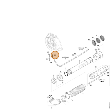 STIHL part 0000-997-5601 — IPL diagram snippet (6x zoom, amber highlight)
