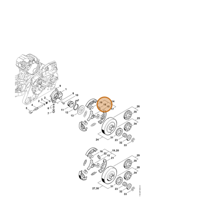 STIHL part 0000-997-5606 — IPL diagram snippet (6x zoom, amber highlight)