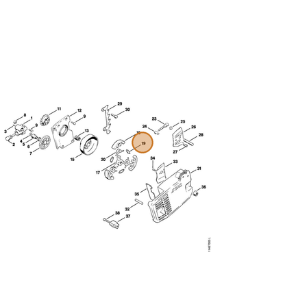 STIHL part 0000-997-5625 — IPL diagram snippet (6x zoom, amber highlight)