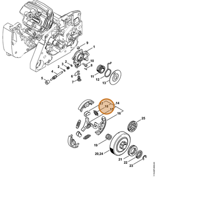 STIHL part 0000-997-5816 — IPL diagram snippet (6x zoom, amber highlight)