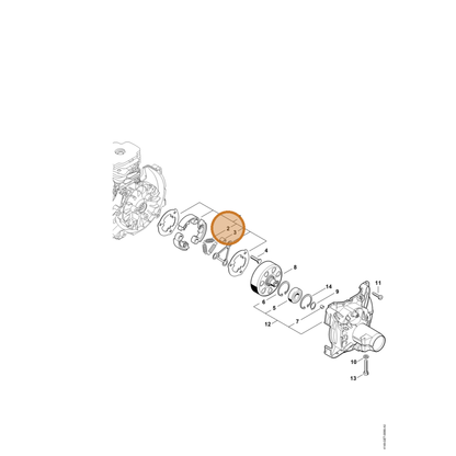 STIHL part 0000-997-5904 — IPL diagram snippet (6x zoom, amber highlight)