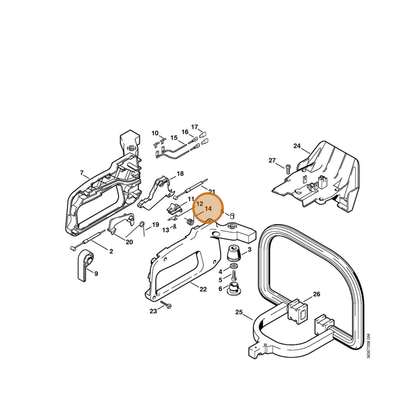 STIHL part 0000-998-0806 — IPL diagram snippet (6x zoom, amber highlight)