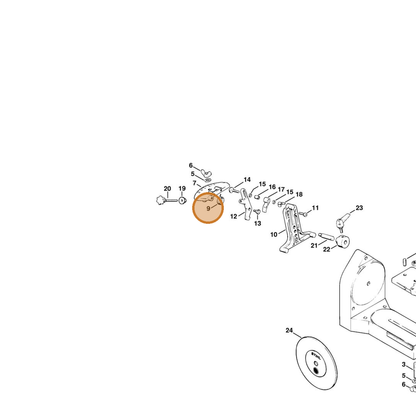 STIHL part 0000-998-1901 — IPL diagram snippet (6x zoom, amber highlight)