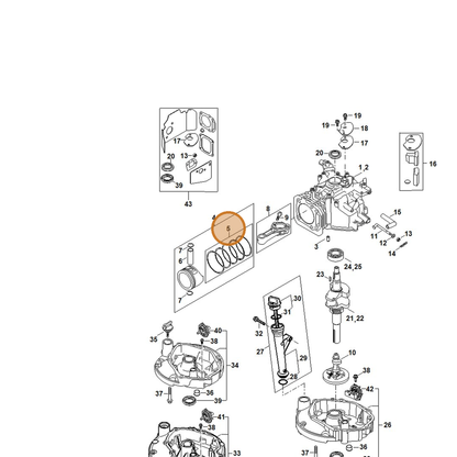 STIHL part 0002-007-1010 — IPL diagram snippet (6x zoom, amber highlight)