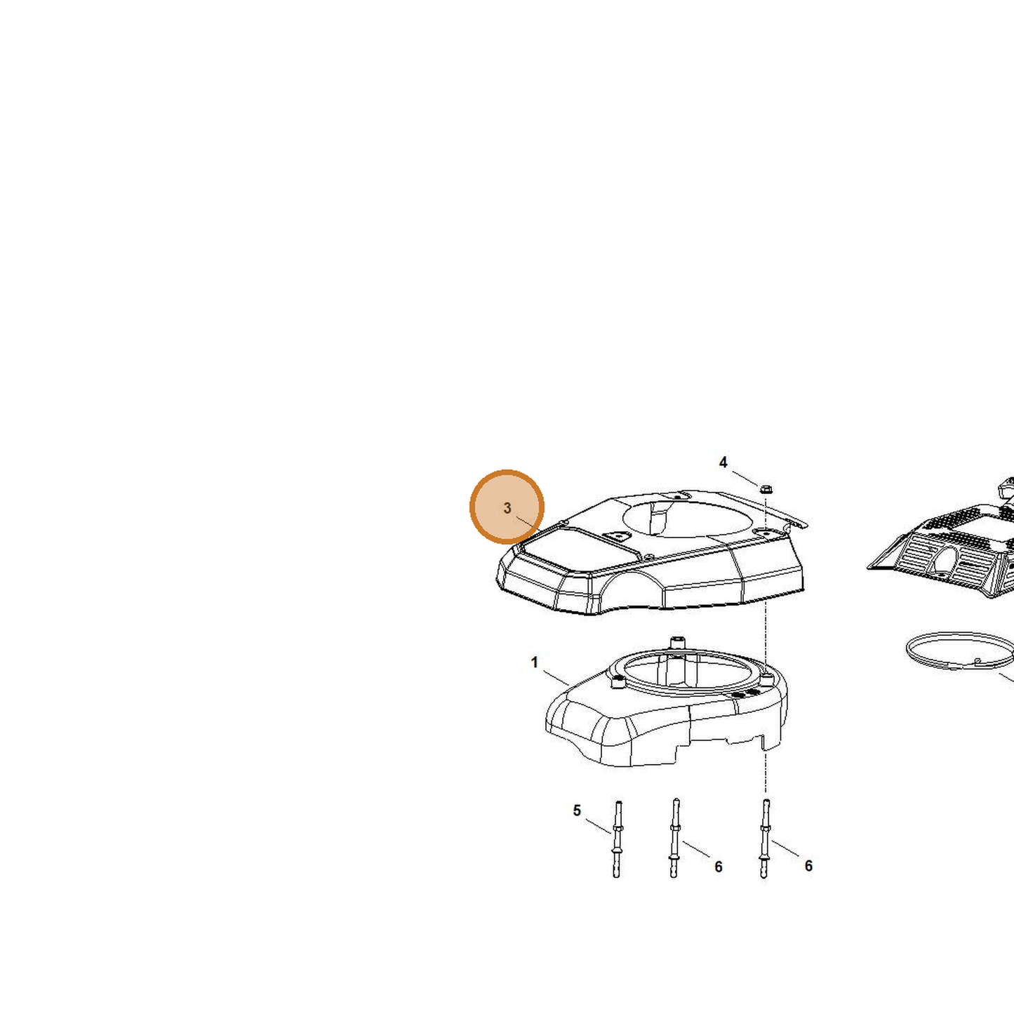 STIHL part 0002-020-1112 — IPL diagram snippet (6x zoom, amber highlight)