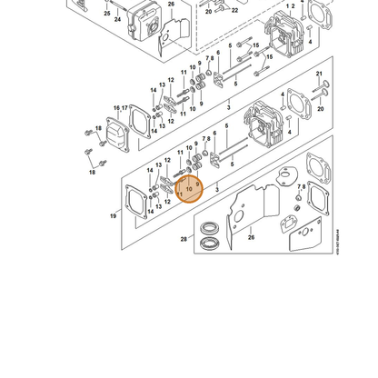 STIHL part 0002-025-3000 — IPL diagram snippet (6x zoom, amber highlight)