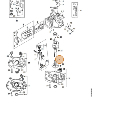 STIHL part 0002-030-1403 — IPL diagram snippet (6x zoom, amber highlight)