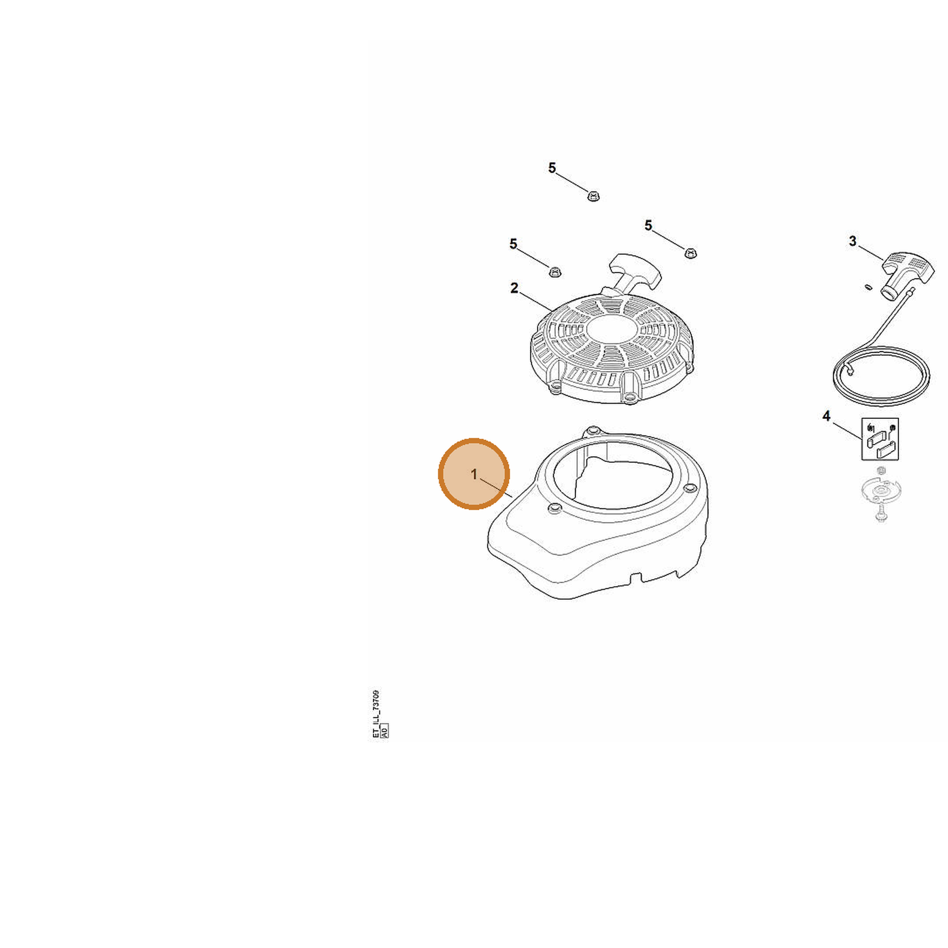 STIHL part 0002-084-1000 — IPL diagram snippet (6x zoom, amber highlight)
