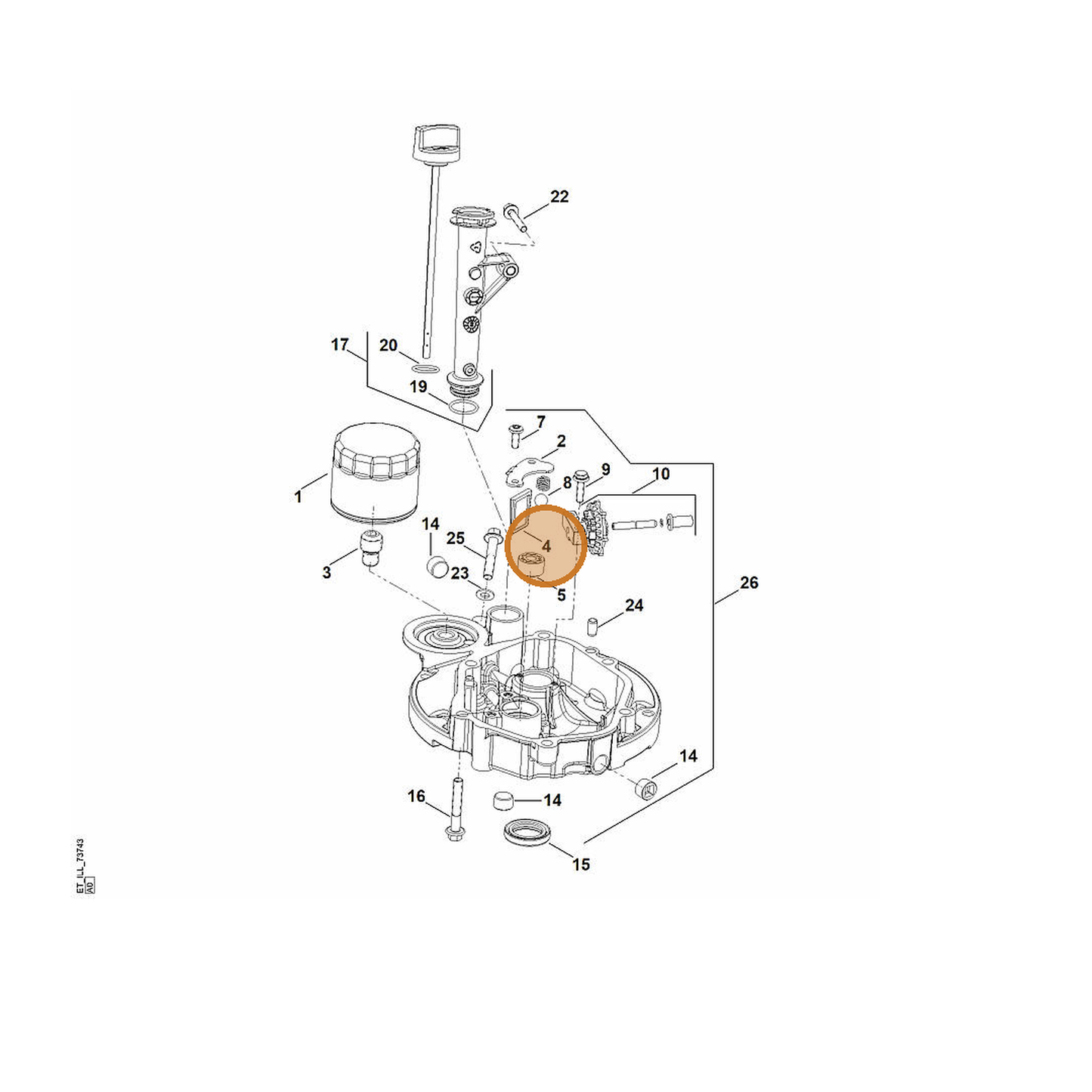 STIHL part 0002-084-8800 — IPL diagram snippet (6x zoom, amber highlight)
