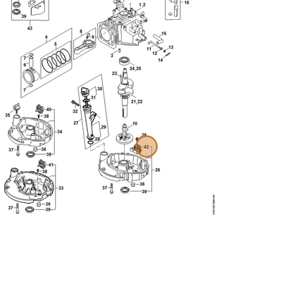 STIHL part 0002-100-1000 — IPL diagram snippet (6x zoom, amber highlight)