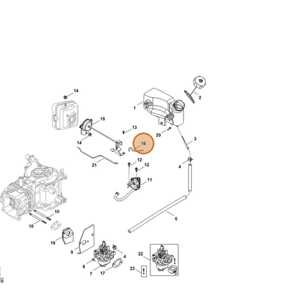 STIHL part 0002-104-0504 — IPL diagram snippet (6x zoom, amber highlight)