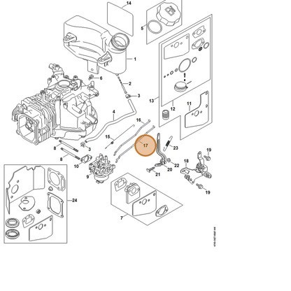 STIHL part 0002-104-0506 — IPL diagram snippet (6x zoom, amber highlight)