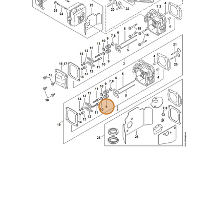 STIHL part 0002-104-2102 — IPL diagram snippet (6x zoom, amber highlight)