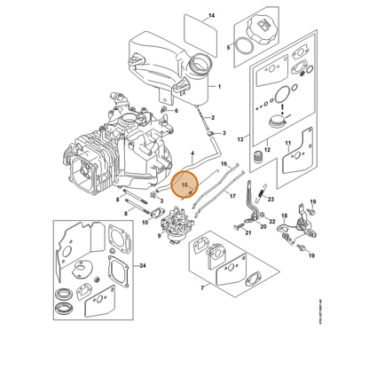 STIHL part 0002-104-2103 — IPL diagram snippet (6x zoom, amber highlight)