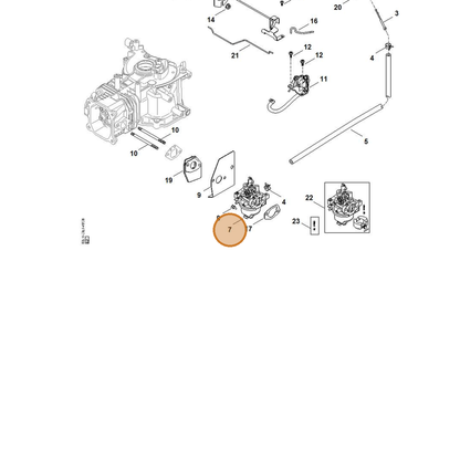 STIHL part 0002-120-0606 — IPL diagram snippet (6x zoom, amber highlight)