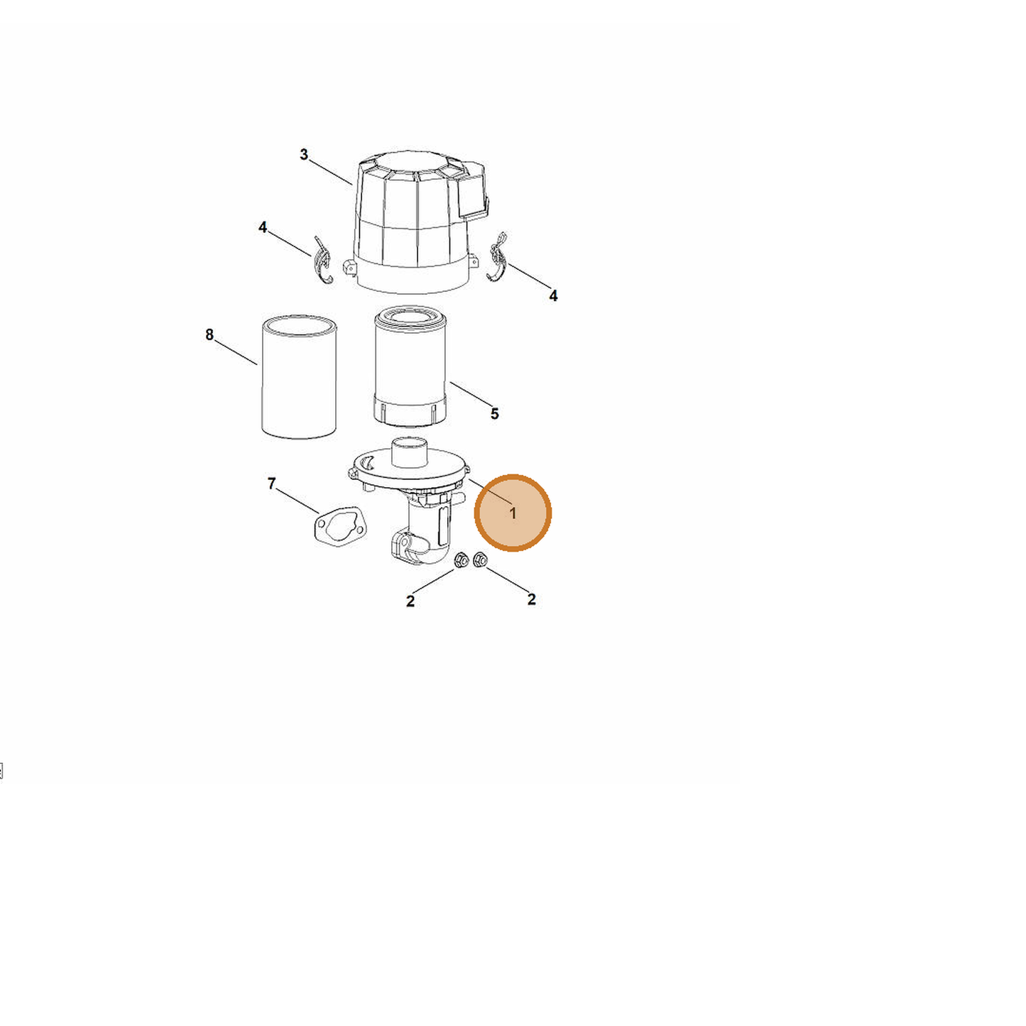 STIHL part 0002-120-2704 — IPL diagram snippet (6x zoom, amber highlight)