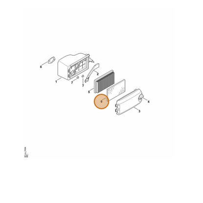 STIHL part 0002-124-1500 — IPL diagram snippet (6x zoom, amber highlight)