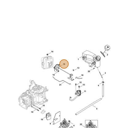 STIHL part 0002-180-2605 — IPL diagram snippet (6x zoom, amber highlight)