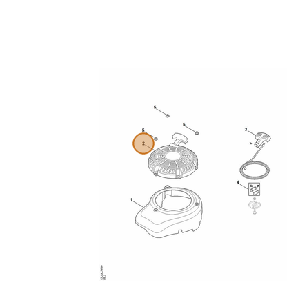 STIHL part 0002-190-4004 — IPL diagram snippet (6x zoom, amber highlight)